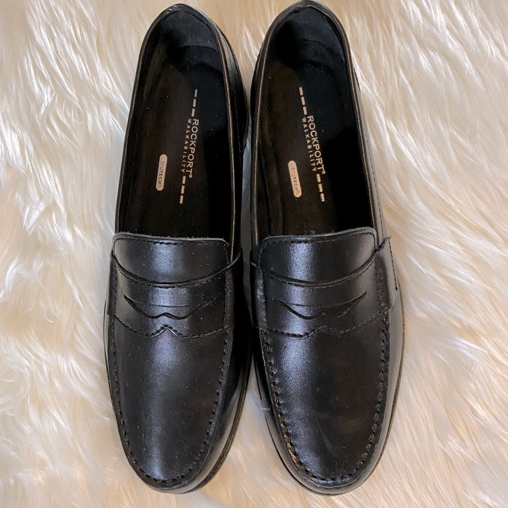 🆕NEW-ROCKPORT WALKABILITY TruTECH MEN’S BLACK LOAFERS. LIGHTWEIGHT.NWOT SIZE 11
